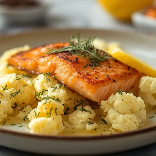 lemon dill salmon cauliflower gratin recipe