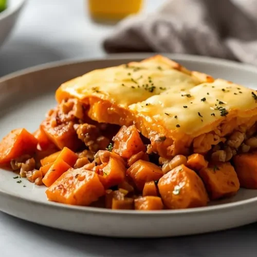 roasted sweet potato lentil shepherds pie recipe