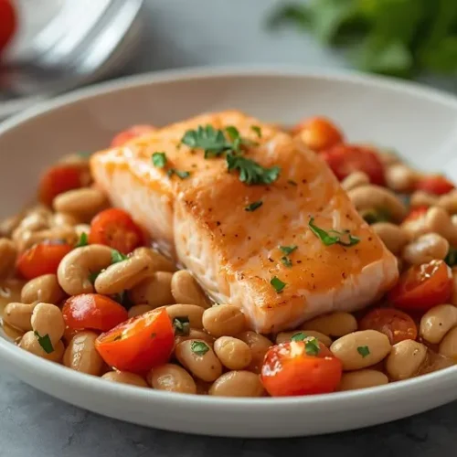 salmon white bean skillet recipe